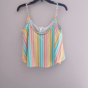 Matilda Jane Woman's Size Large Stipe Swim Top